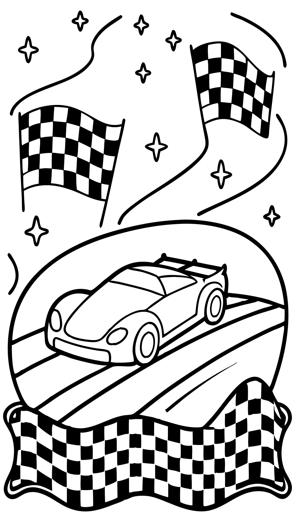 coloriages de voiture de course imprimables